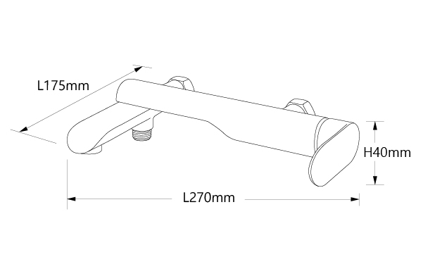 H-7542歐式沐浴龍頭尺寸圖