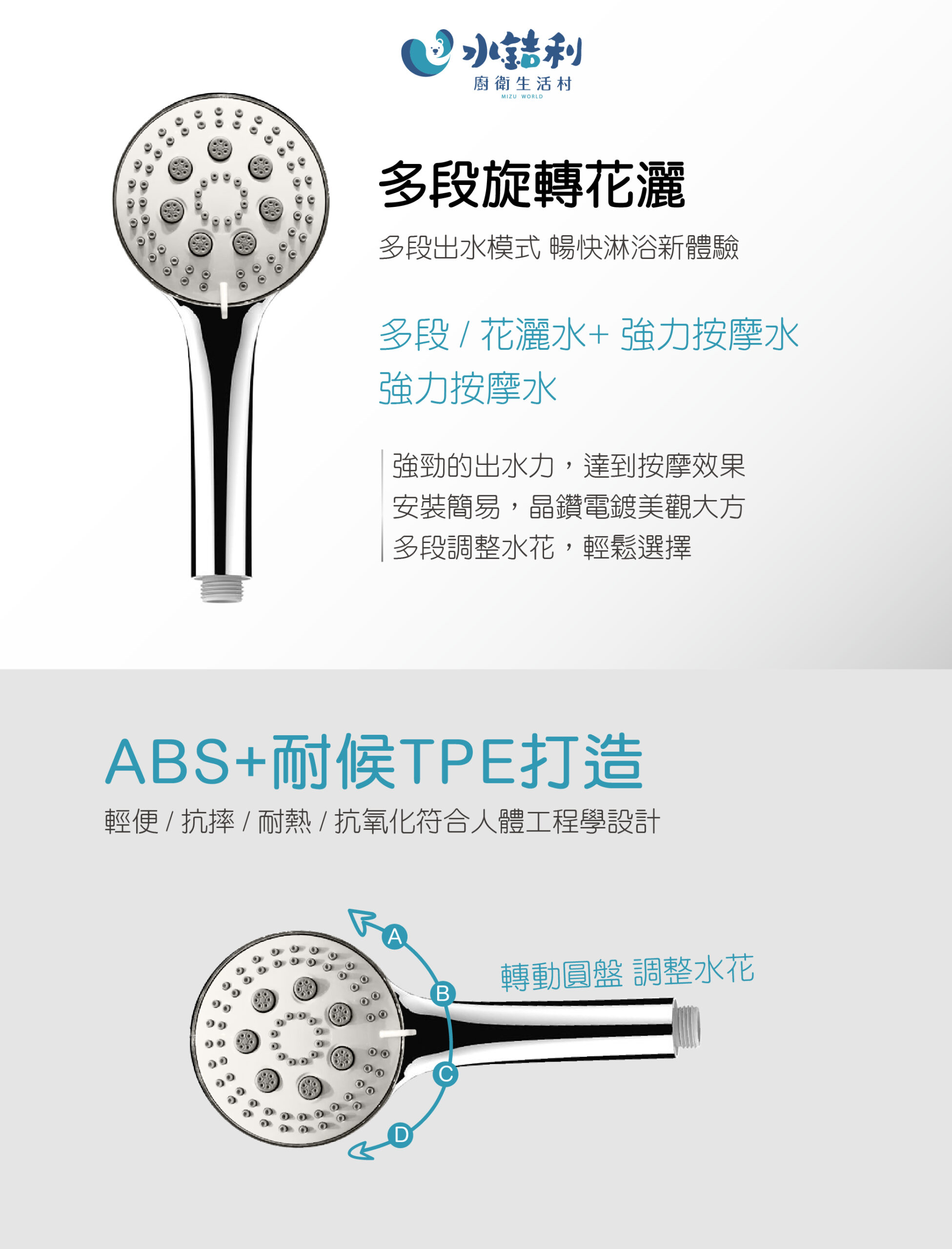 多段旋轉花灑-1012